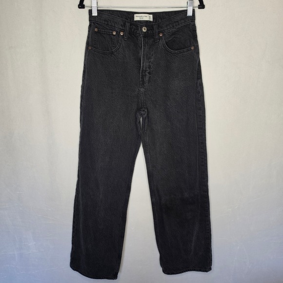 Abercrombie & Fitch Denim - Abercrombie & Fitch The Loose High Rise Jeans Washed Black 26 2R
